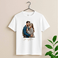 Custom Turn Moment to Art Couple Portrait Unisex Crewneck T-shirt S-5XL Oil Painting Style Romantic Gift - thumbnail 3