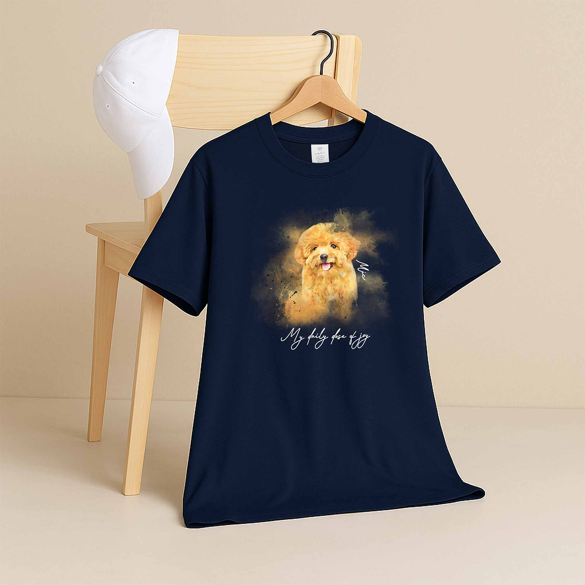 Custom Turn Photo into Art Pet Illustration Unique Unisex Crewneck T-shirt S-5XL Watercolor Style Pet Lover Gift 5