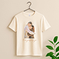 Personalized Photo to Portrait Love Picture Unisex Crewneck T-shirt S-5XL Watercolor Style Gift For Couple - thumbnail 4