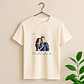 Custom Photo to Illustration Couple Moment Unisex Crewneck T-shirt S-5XL Digital Art Style Romantic Gift - thumbnail 4
