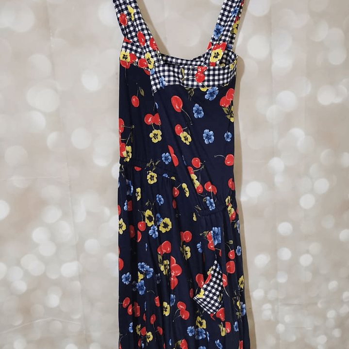 Vestido Cherry Retro Pinup 50's MANGO (M) NUEVO ETIQUETA 4