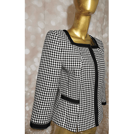 Blazer Dogtooth TAHARI ARTHUR S.LEVINE (M) NUEVO