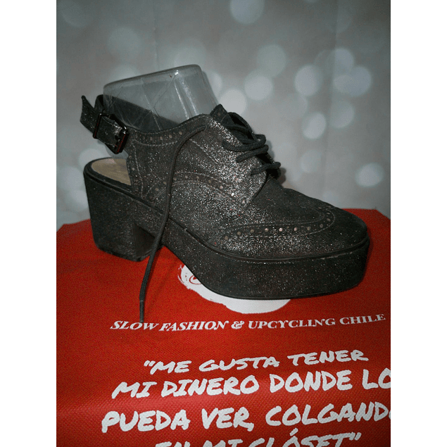 Zapatos Oxford Terraplén Brillos Metalgun SCHUTZ (40)