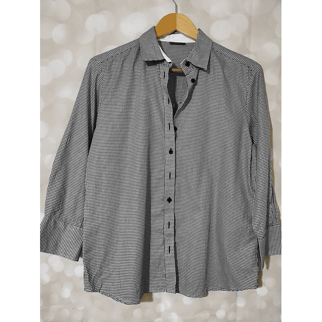 Blusa Dogtooth 100% Algodón ETERNA (M) NUEVO