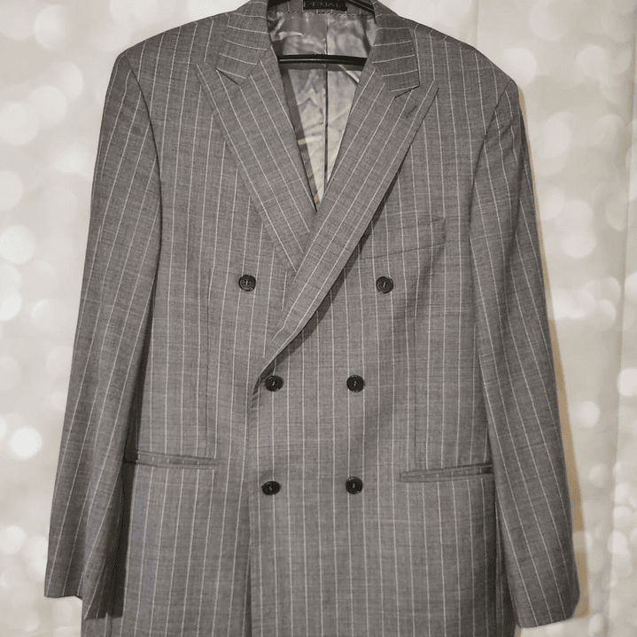 Vestón Chaqueta Pinstripe Milan 100%Lana TRIAL LUXURY (XL) 1