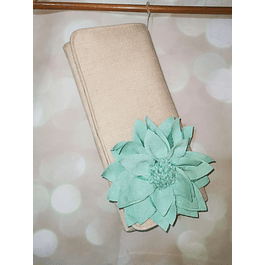 Clutch Flor Gamuzado Textil NUEVO