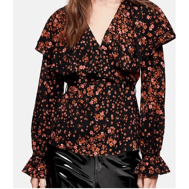 Topshop/ blusa Modelo Floral Fallen Bloom/ ﻿nueva con etiquetas  ﻿talla UK 12/ M 