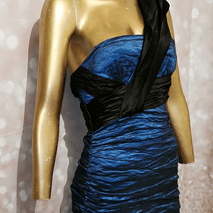 Vestido Strapless Metalizado Stretch BCBG MAX AZRIA (XS)