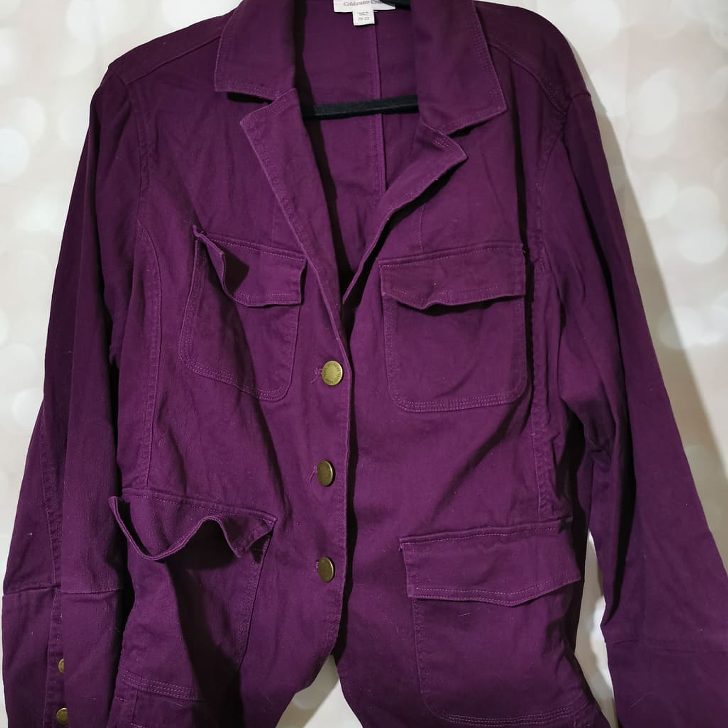 Chaqueta Denim Morado COLDWATER CREEK (XL) NUEVO 3