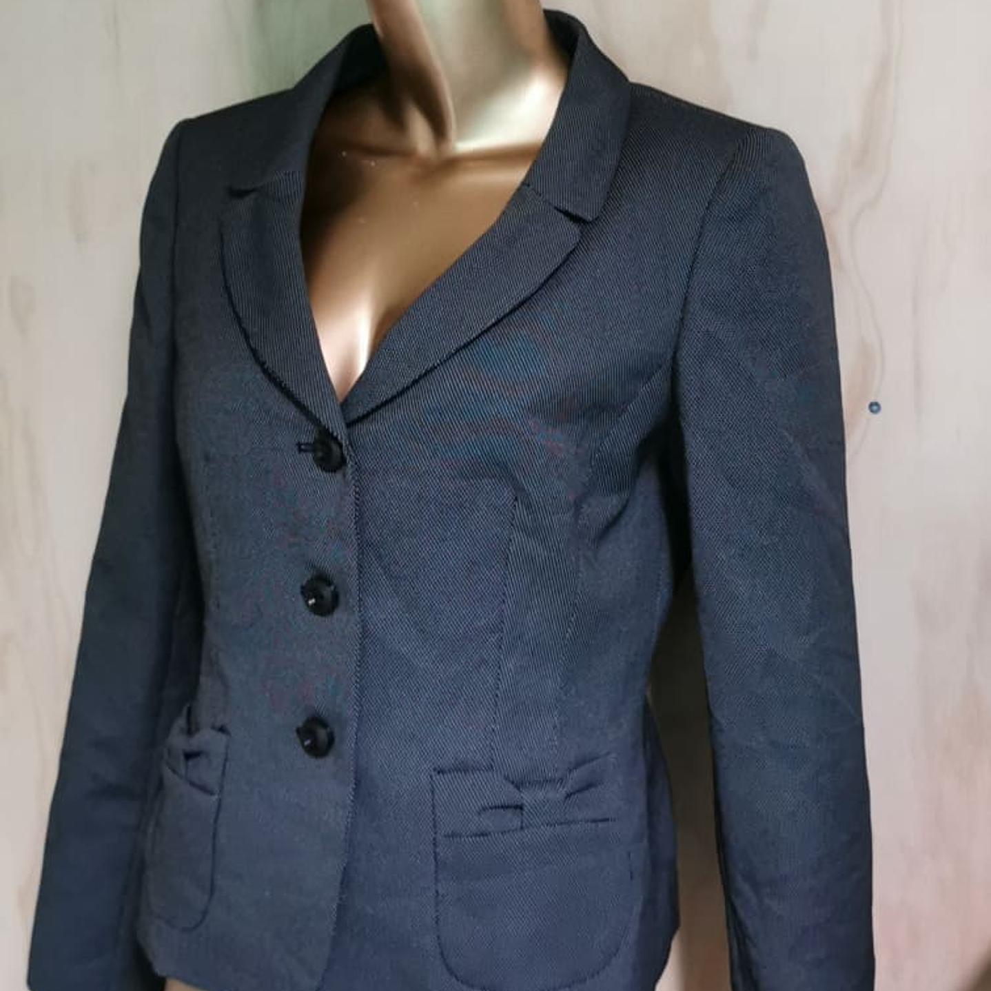 Blazer Diseño Jacky Cuello Redondo SUIT STUDIO (S) NUEVO 3