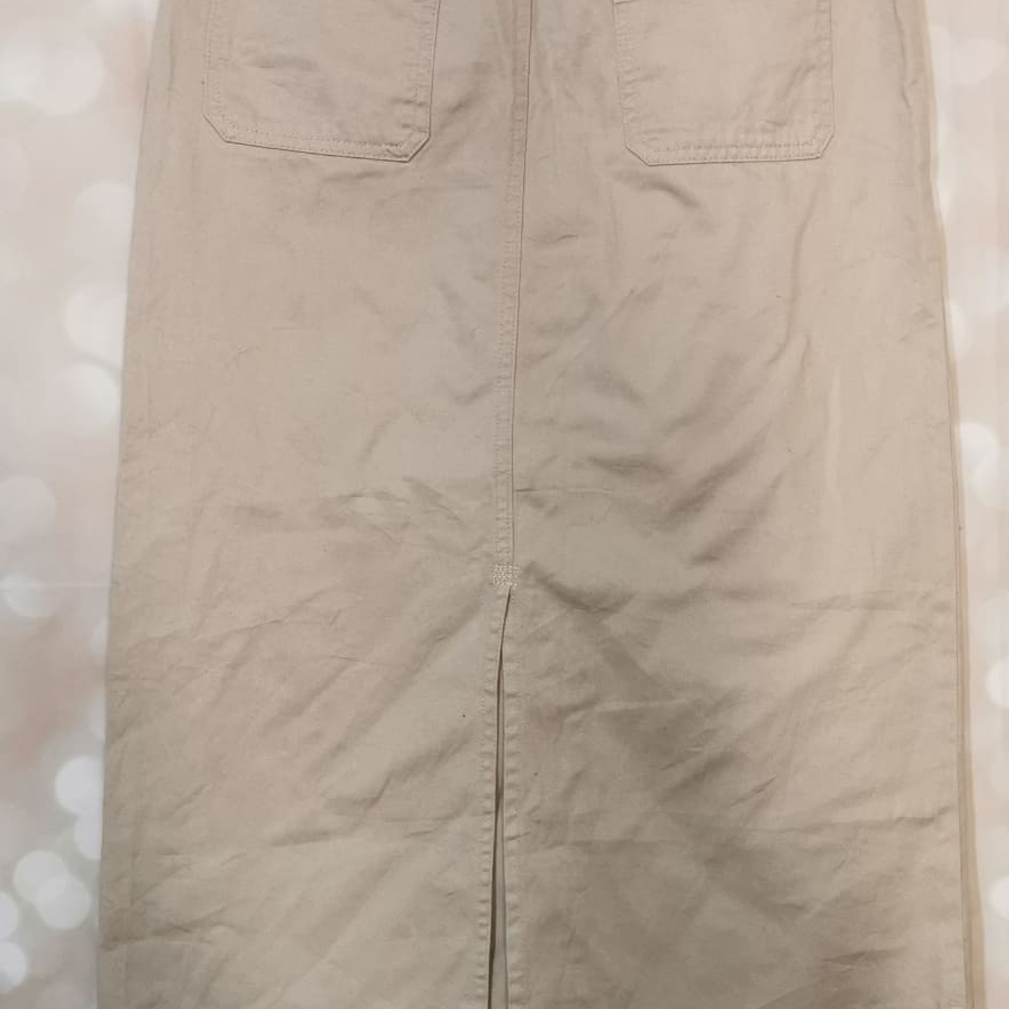 Falda Denim Midi Tubo Cargo Beige OLD NAVY (S) 5