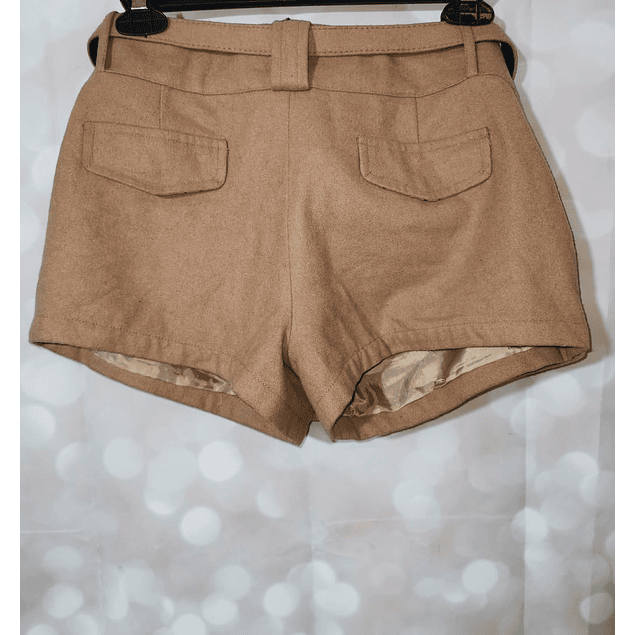 Falda Short Lanilla Cinturón Bow DUAYI (S) NUEVO