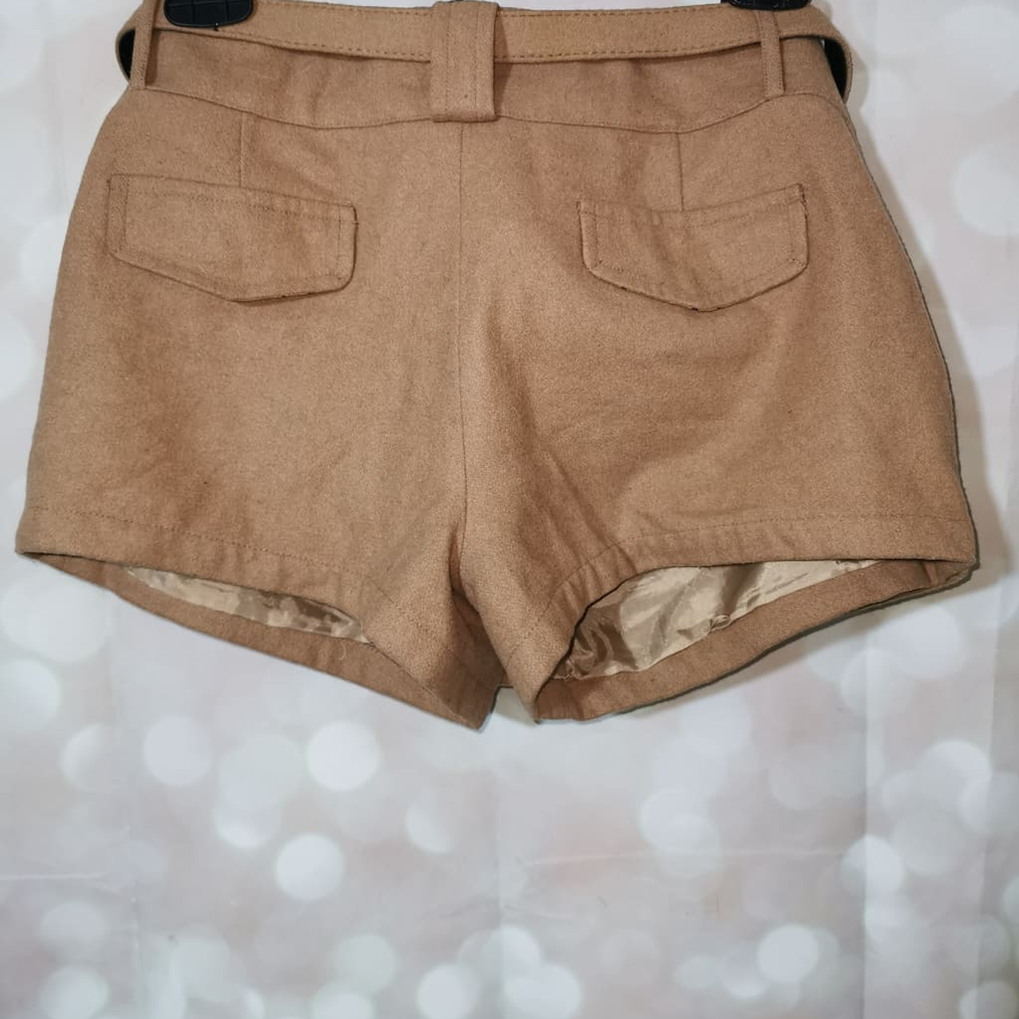 Falda Short Lanilla Cinturón Bow DUAYI (S) NUEVO 3