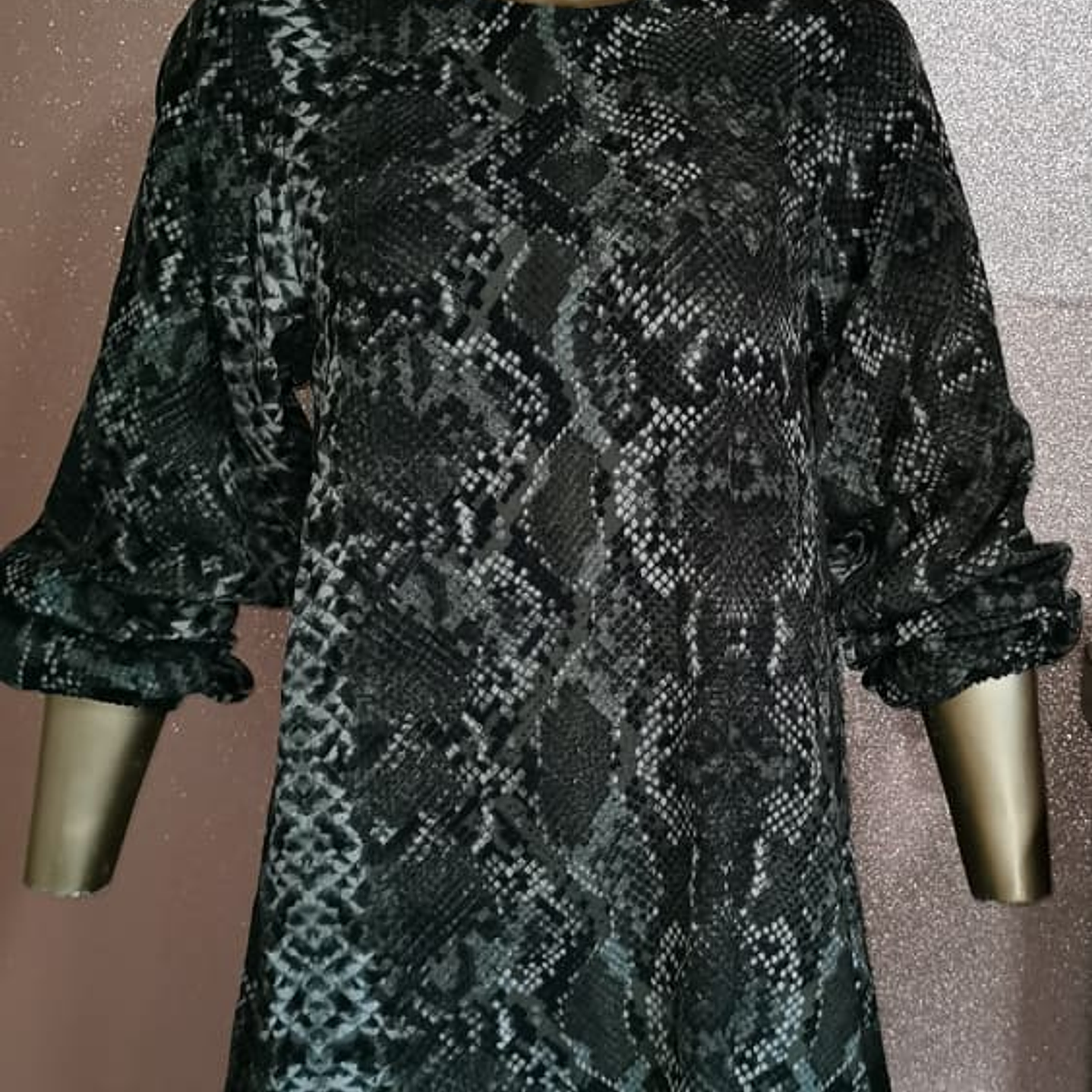 Vestido Manga Larga Animal Print H&M (XS) NUEVO 3