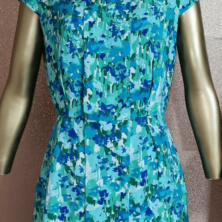 Vestido Sin Mangas Flores Lino CALVIN KLEIN (M) NUEVO 1