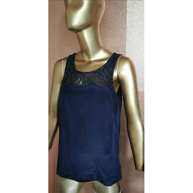 Top Sin Mangas Encaje 100% Seda J. CREW (S-M) NUEVO ETIQUETAS