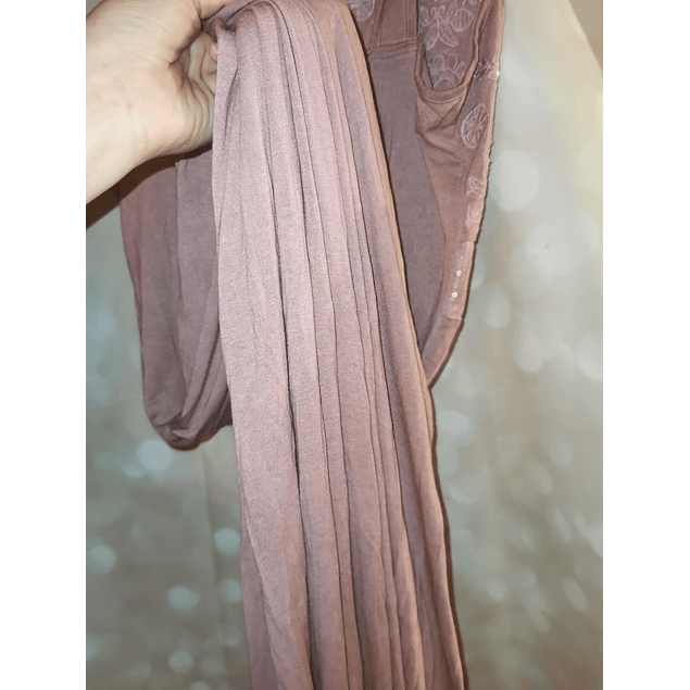 Vestido Extra Largo Lentejuelas Stretch Mauve ADARRY (L) NUEVO ETIQUETAS