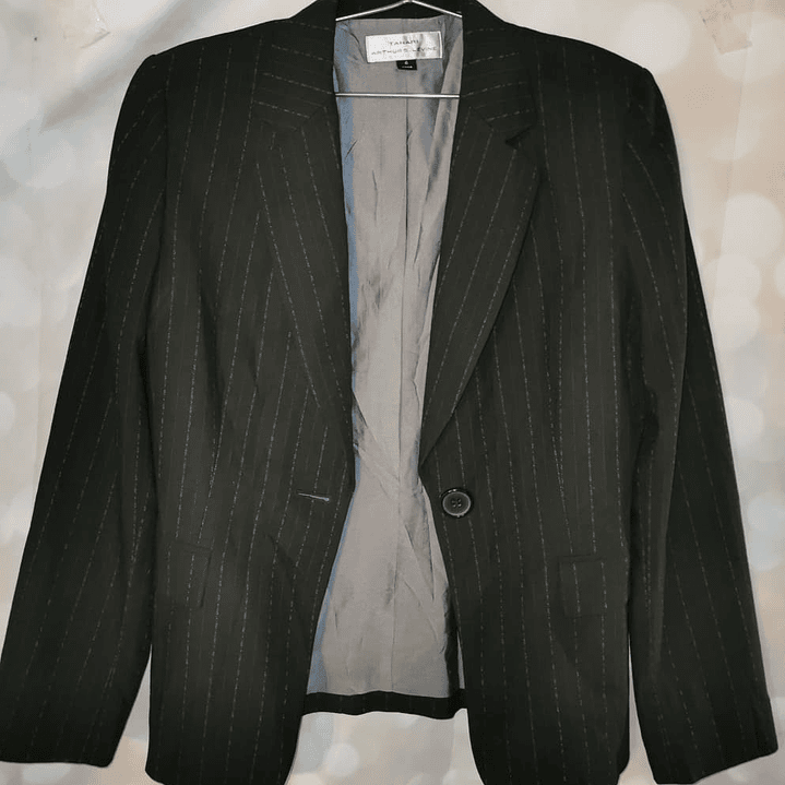 Blazer Pinstripe Un Botón TAHARI ARTHUR S. LEVINE (M) 2