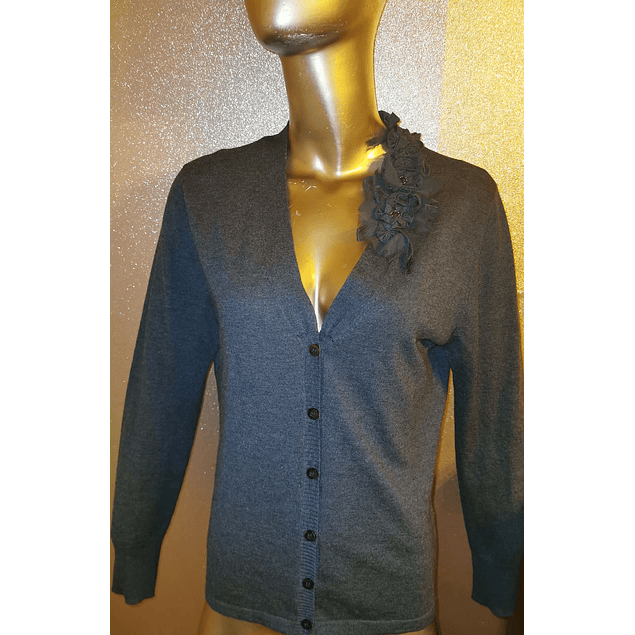 Cardigan Lana Virgen Flores Seda  BASLER BLACK LABEL (S)