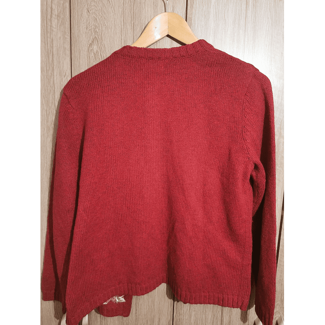 Cardigan 10% Seda Bordados CROFT & BARROW (M) NUEVO ETIQUETAS