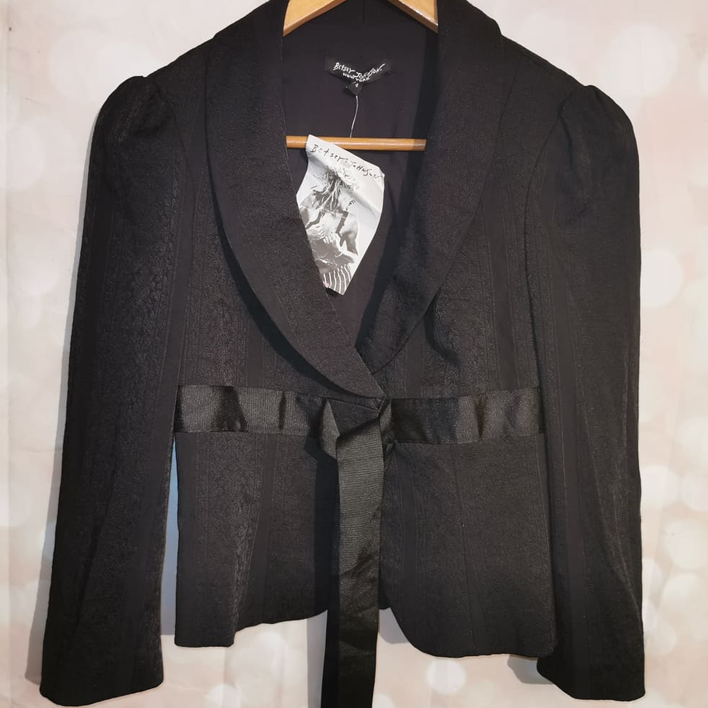 Blazer Brocado Lazo  BETSEY JOHNSON  NEW YORK (XS) NUEVO ETIQUETAS 6