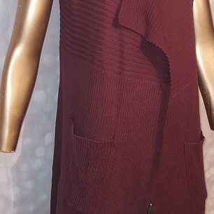 Tapado Tejido Maxi Burgundy Bolsillos (M-L) NUEVO