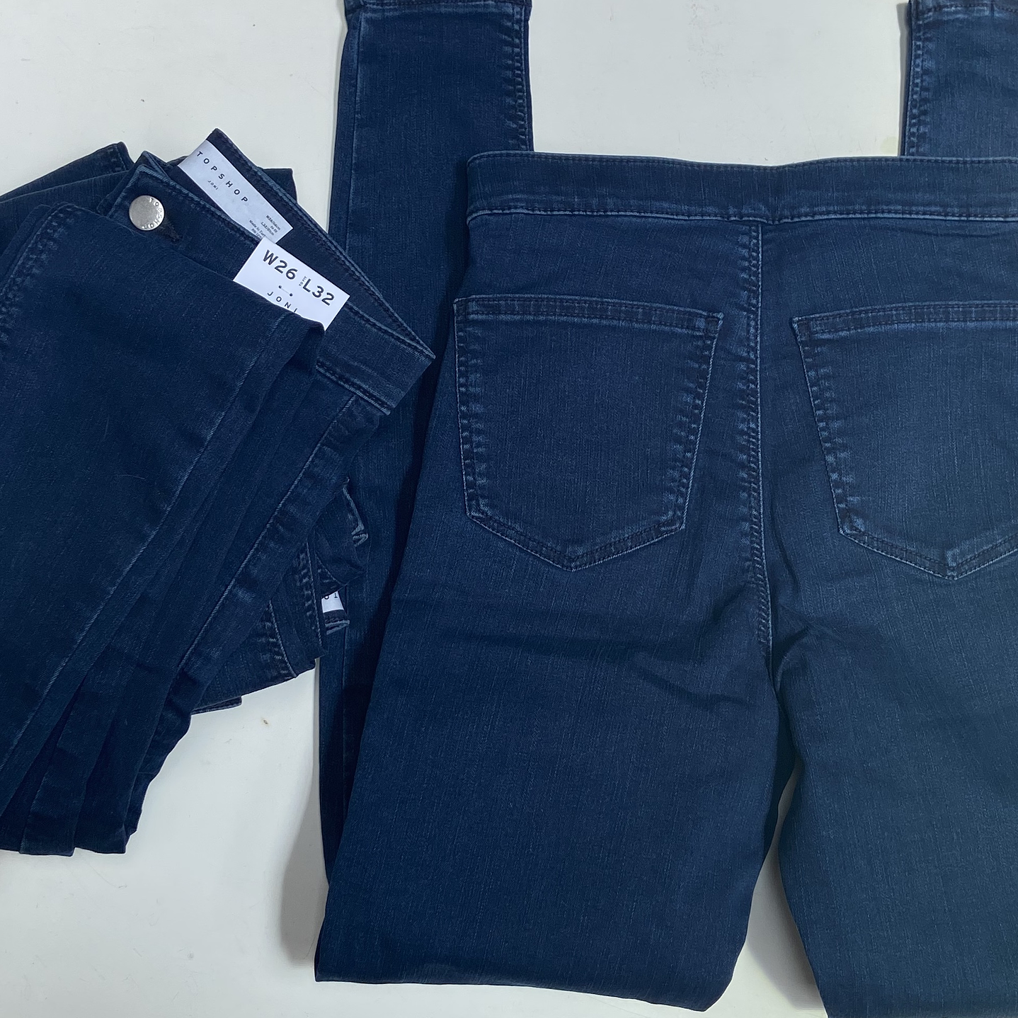 MARCA BRITANICA TOPSHOP/ JEANS AJUSTADOS / MODELO JONI AZUL INDIGO / TALLA 36 2