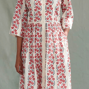 Vestido Romántico Tableado Isla DAYDRESS (S) NUEVO ETIQUETAS 