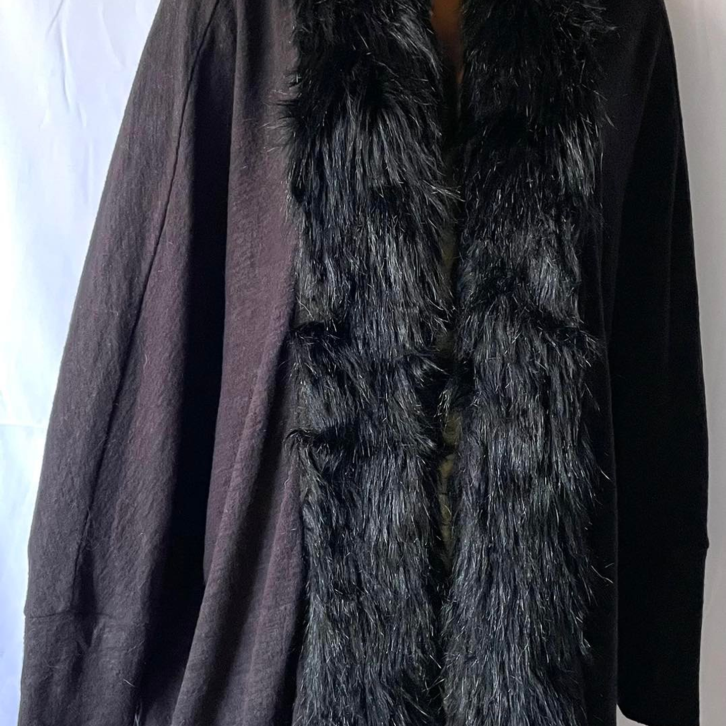 Tapado/Cardigan Cuello Faux Fur JENNIFER LOPEZ (XL) NUEVO 1