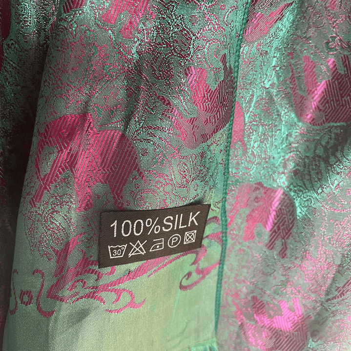 Pashmina Extra Grande 100% Seda Elefantes NUEVO 3