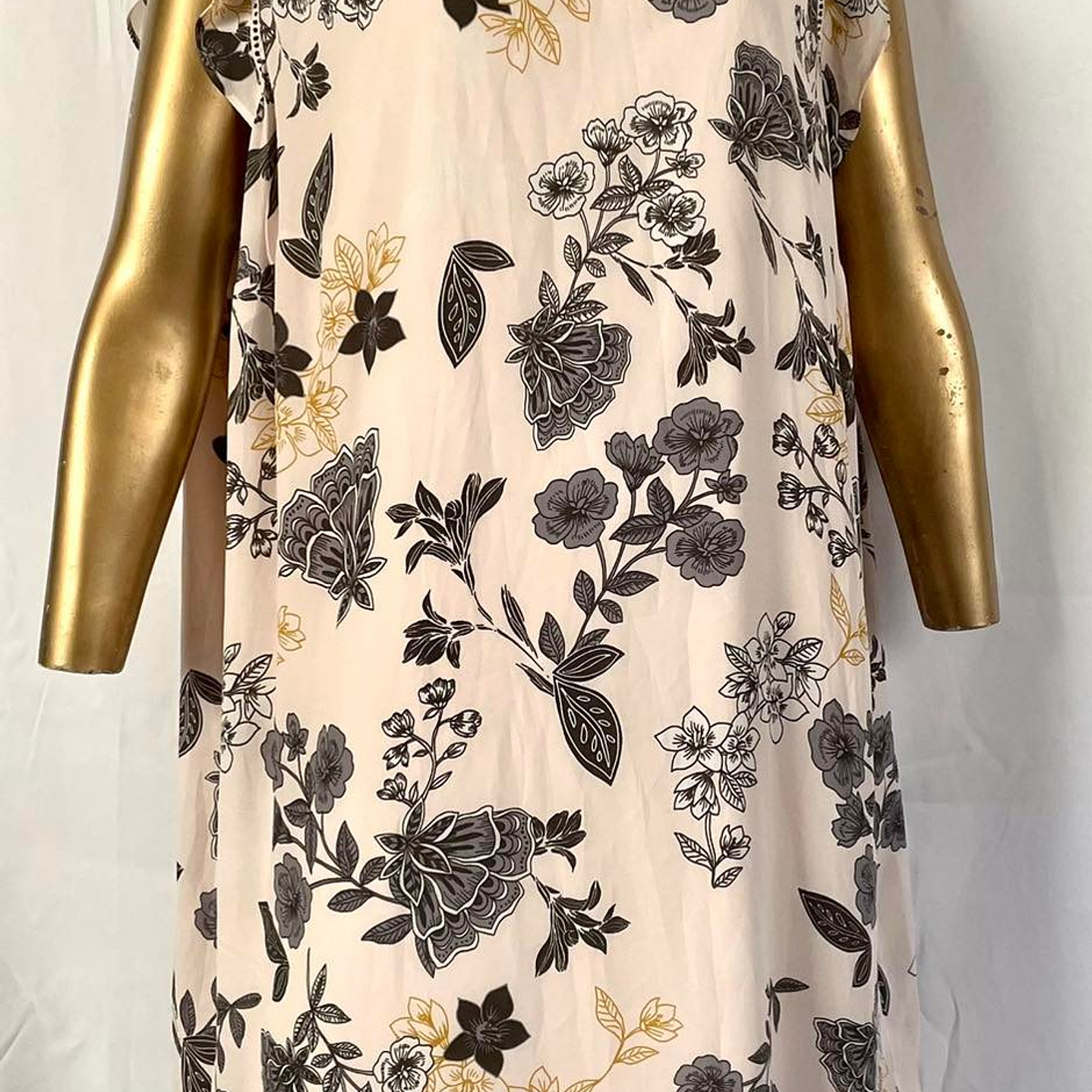 Vestido Chiffón Flores Tunic Dress LOFT (XL) NUEVO ETIQUETAS 2