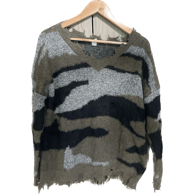 Suéter Combat Lana Angora Estilo Free People CY (L)COMO NUEVO