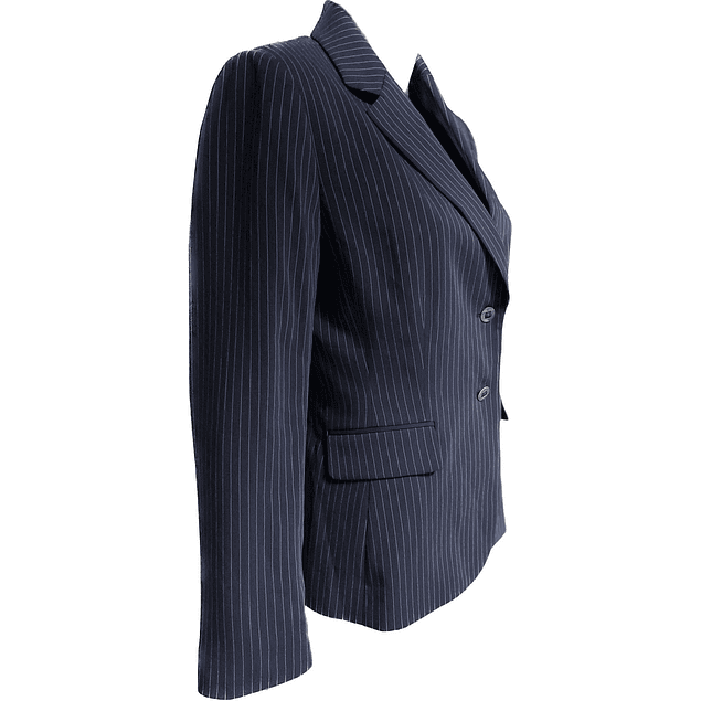 Blazer Pinstripe Ceñido Clásico TAHARI (S) COMO NUEVO