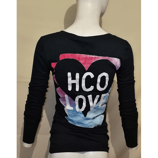 Polera Algodón Manga Larga HOLLISTER (S) COMO NUEVO