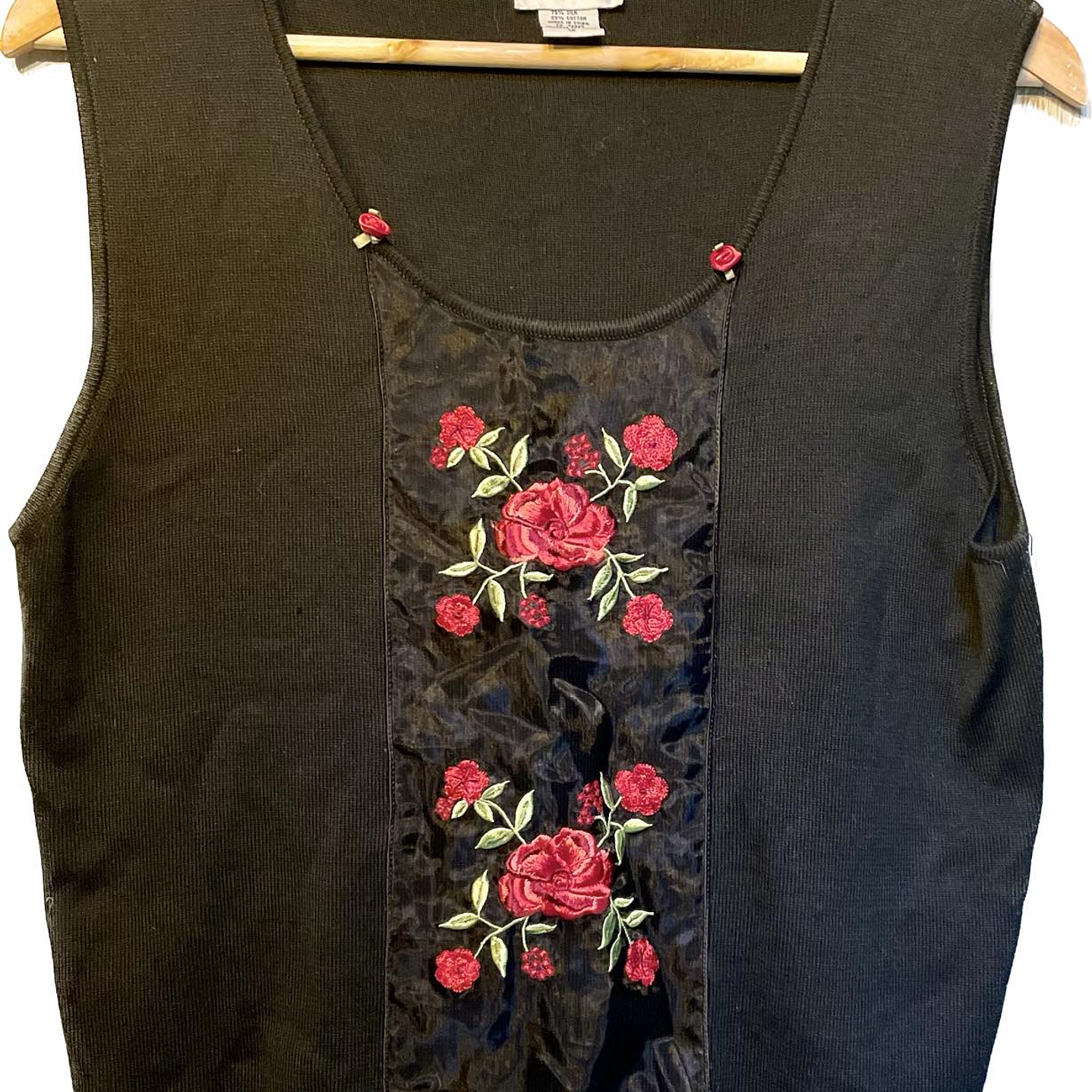 Top Tejido Vest 75% Seda Flores CLIO (L) COMO NUEVO 2