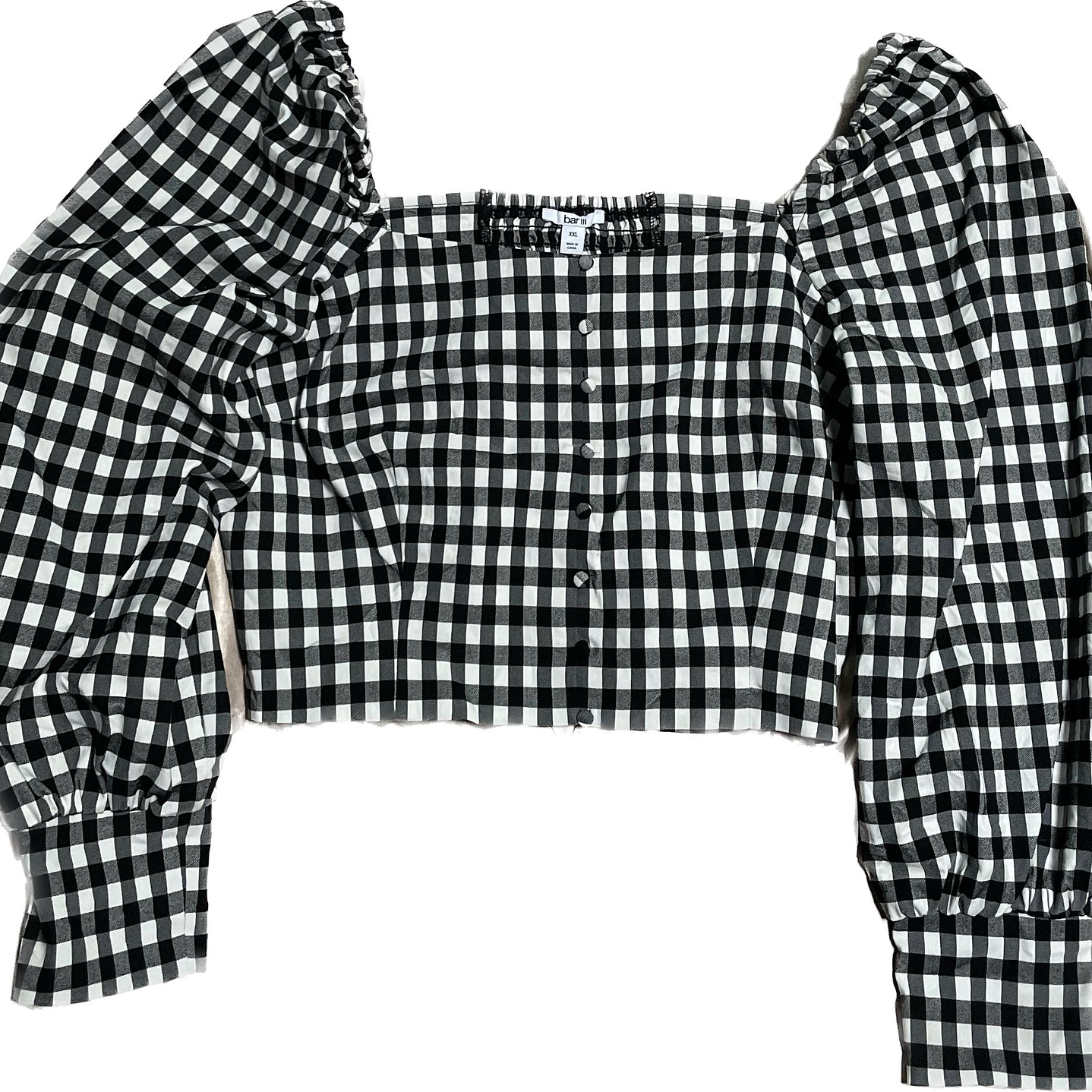 Blusa Cropped Romántica Checks BARIII (XL) NUEVO ETIQUETAS 1