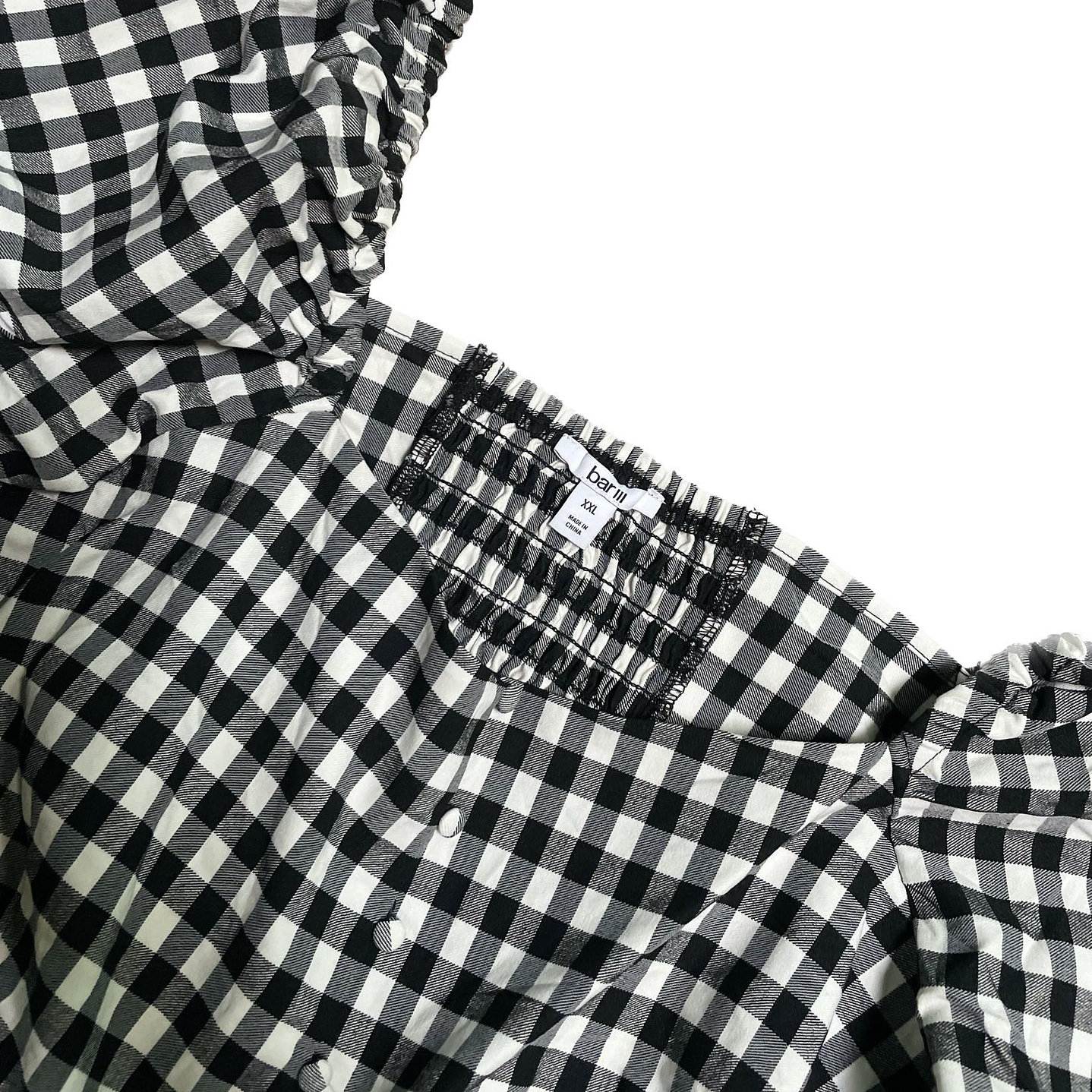 Blusa Cropped Romántica Checks BARIII (XL) NUEVO ETIQUETAS 5