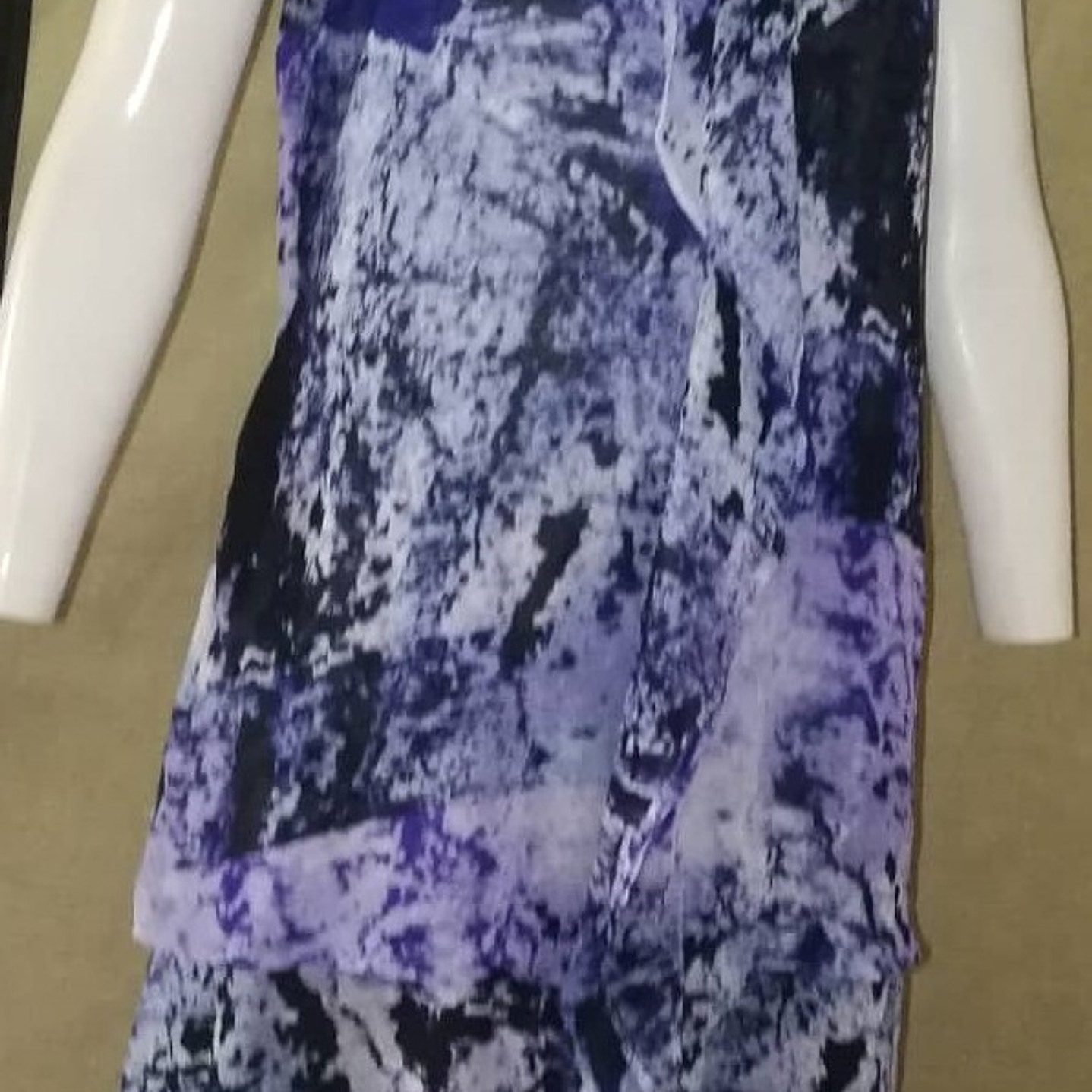 Vestido Chiffón Vuelos VERA WANG (M) NUEVO ETIQUETAS 8