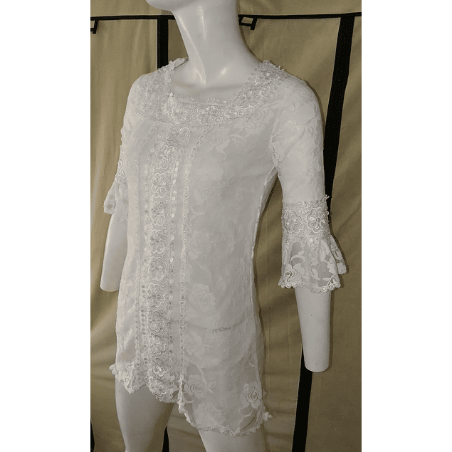 Top Encaje Victoriano Blanco (XS) NUEVO