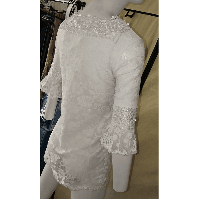 Top Encaje Victoriano Blanco (XS) NUEVO