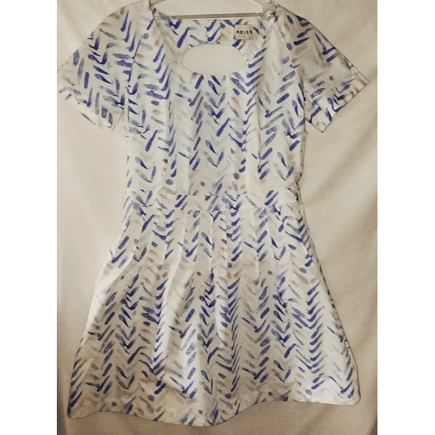 Vestido Acampanado Chevron Marilyn REISS (M) NUEVO