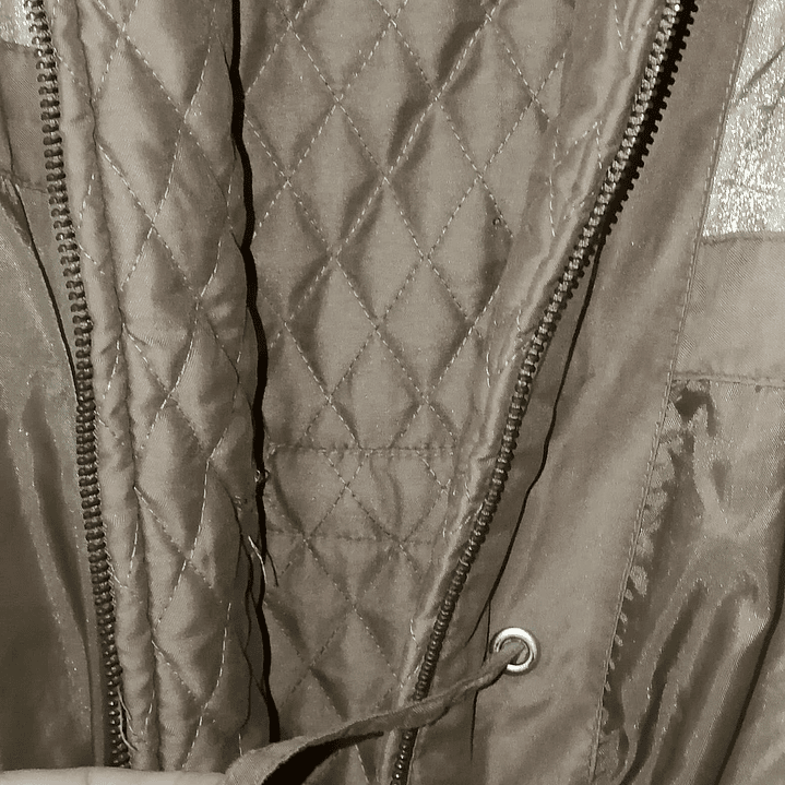 Chaqueta Quilted Cuello Piel Ajustable EXPRESS (L) COMO NUEVO 8