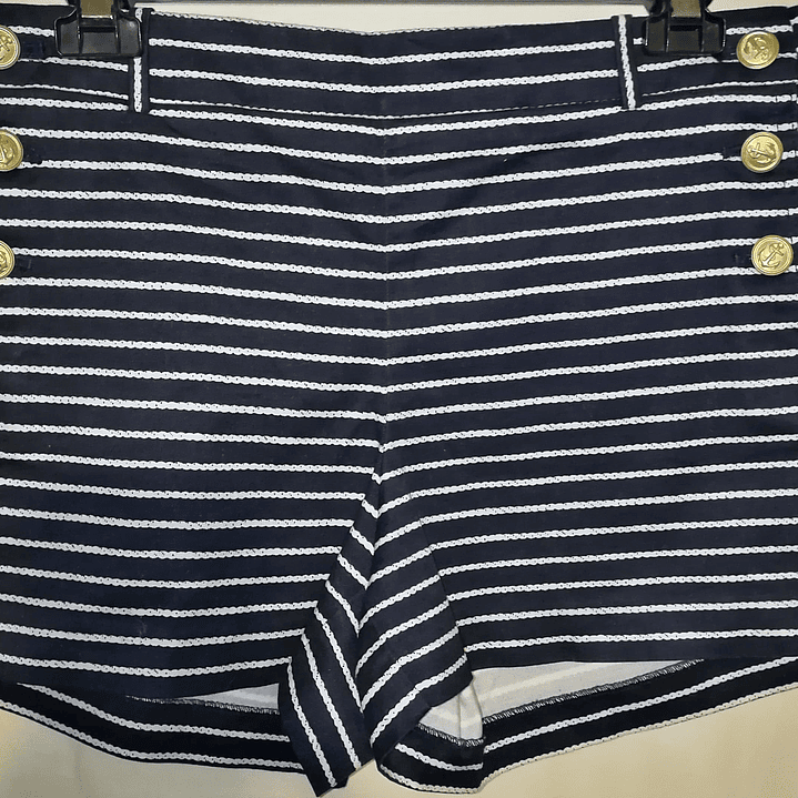 Shorts Preppy Stretch Botón Dorado J. CREW (S) NUEVO 2