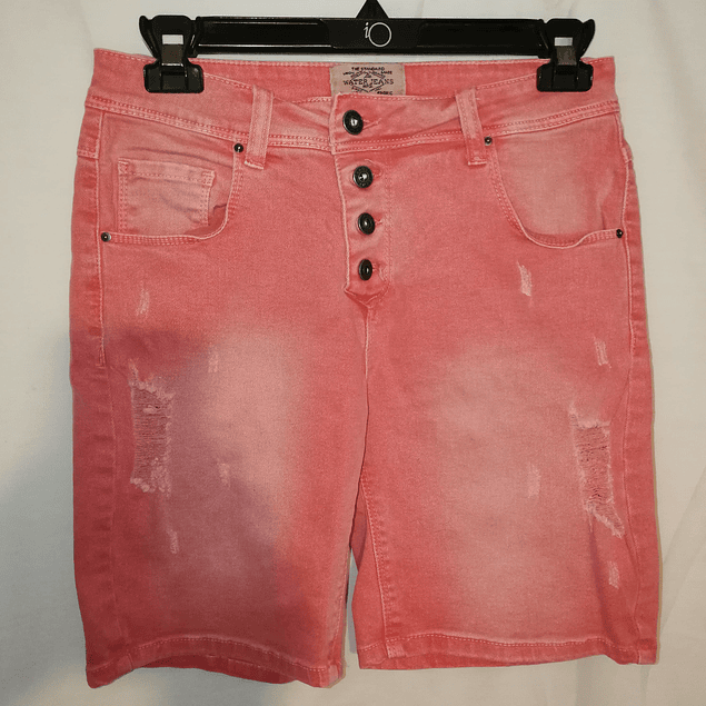 Shorts Denim Biker Stretch Botones MADE IN ITALY (XS) NUEVO