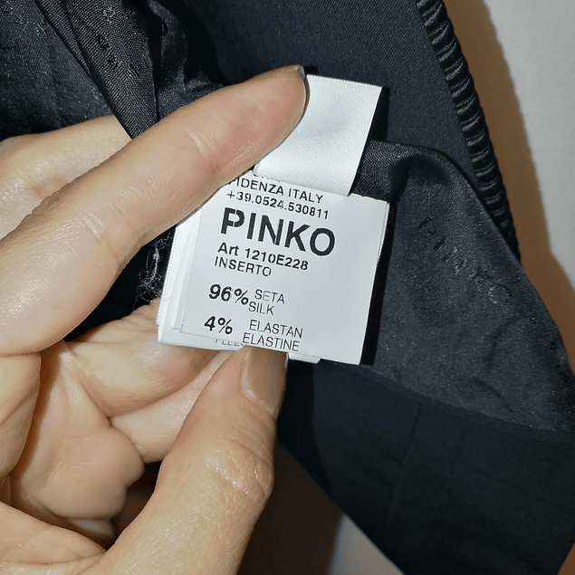 Chaleco Sin Mangas Tuxedo Seda Diseñador Italiano PINKO (S) NUEVO