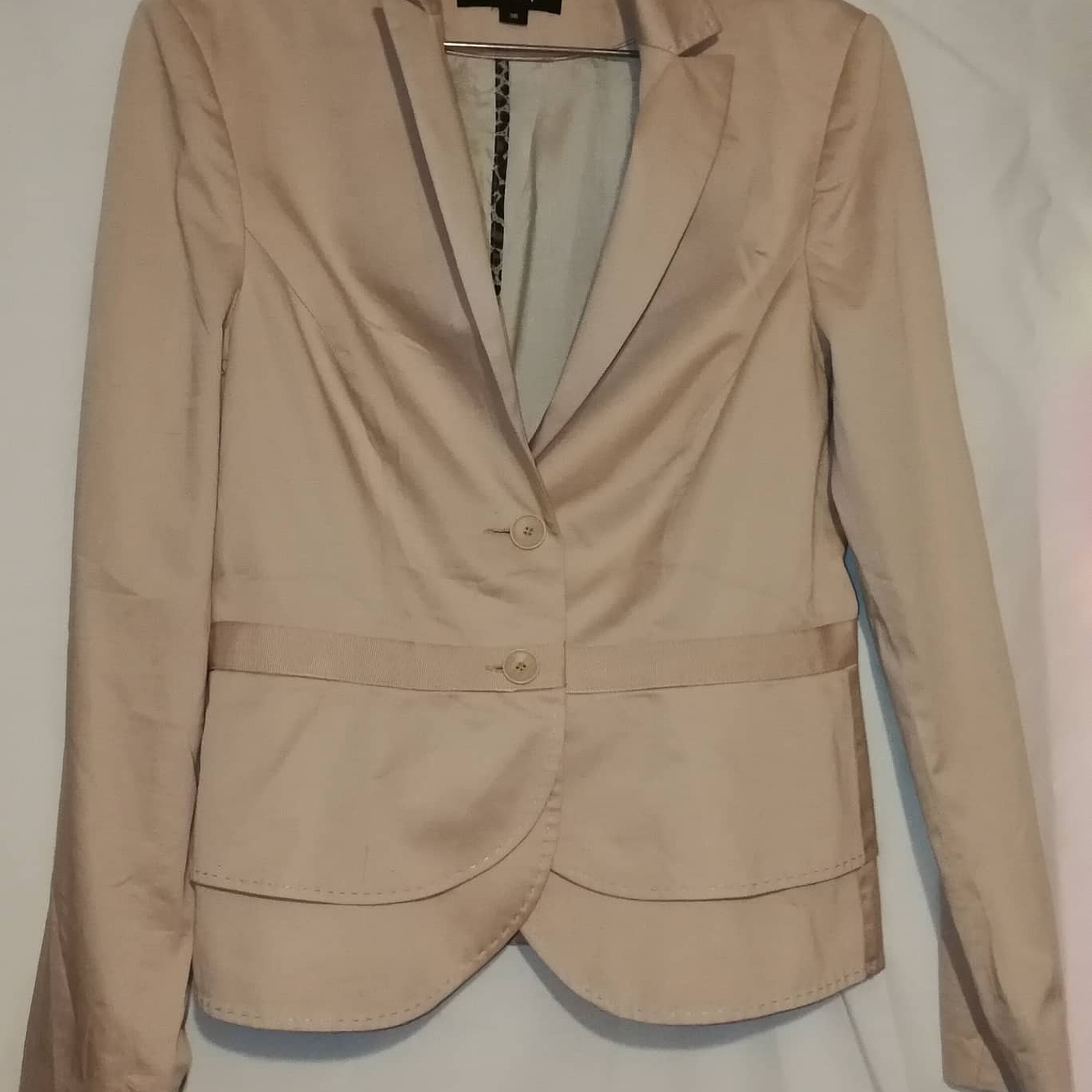 Blazer Diseño Capas Rosa Palo Sedoso Inglés COMMA (S) COMO NUEVO 4