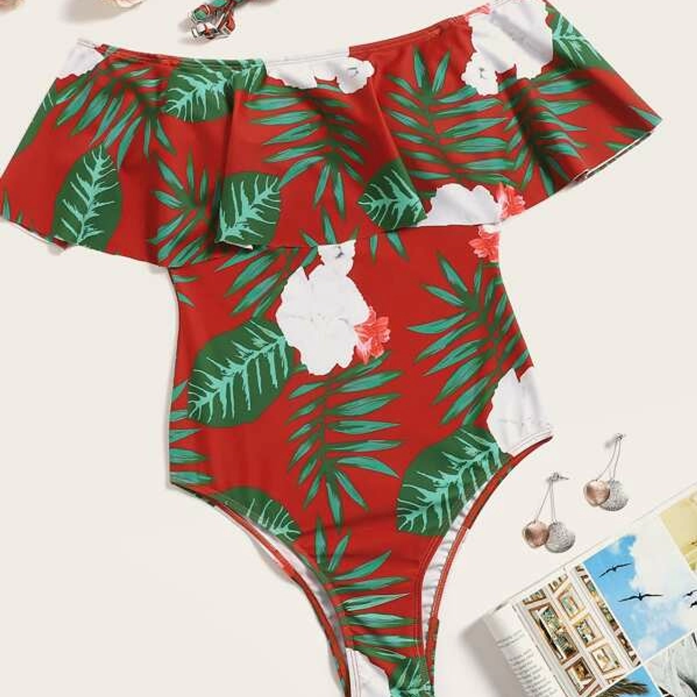 Traje de Baño Bardot Pabilos Tropical Rojo (S) 4