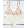 Bikini Diseño Rejilla Beige (L-XL)