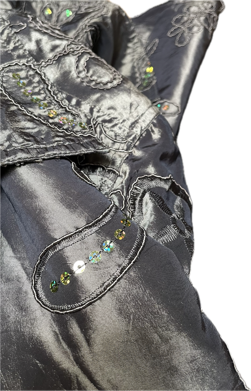 Floral Embroidered Sequins Blazer SUSAN GRAVER (XL) COMO NUEVO 4