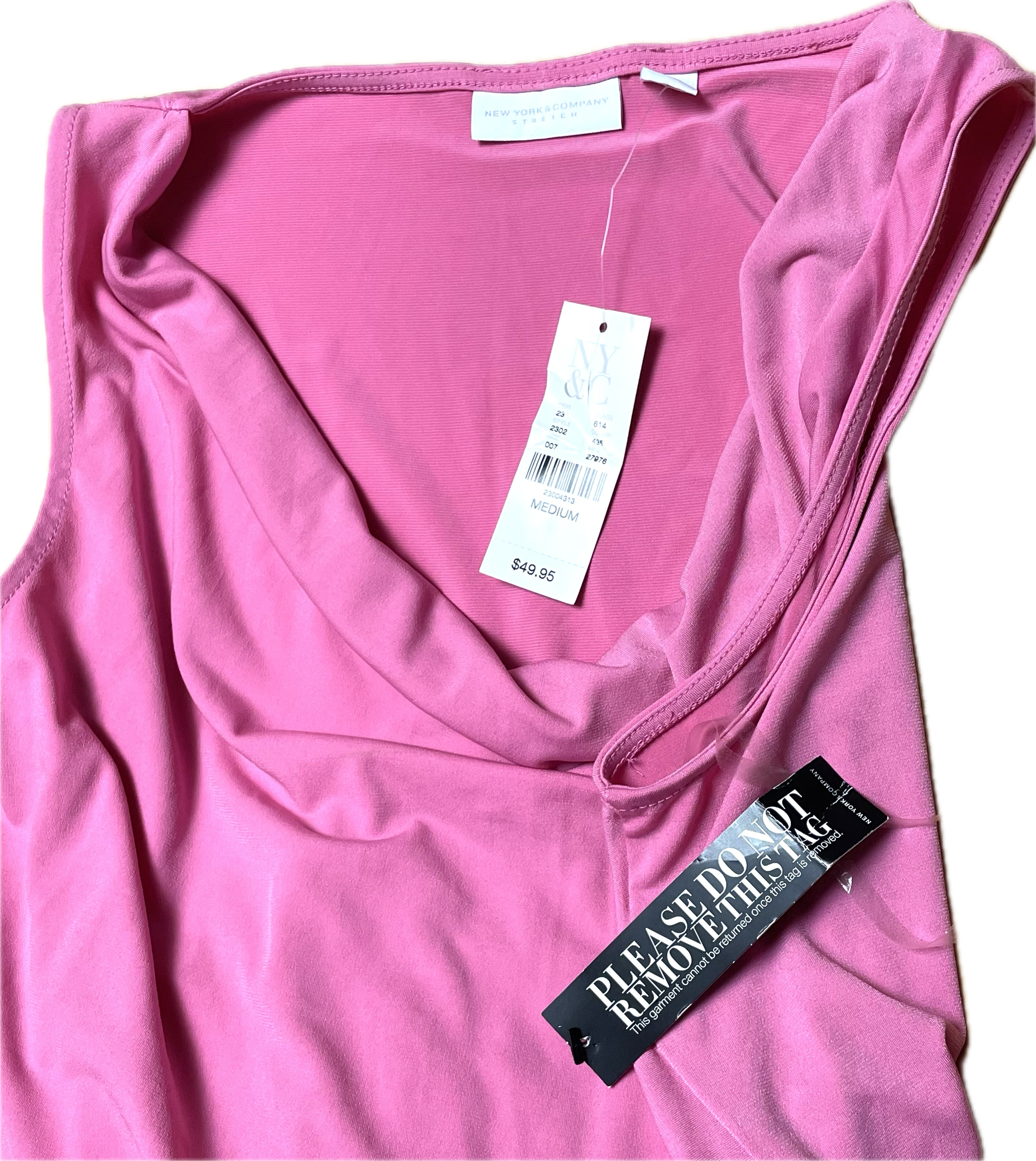 Vestido Wrap Around Hot Pink NEW YORK & COMPANY (M) NUEVO CON ETIQUETAS 6